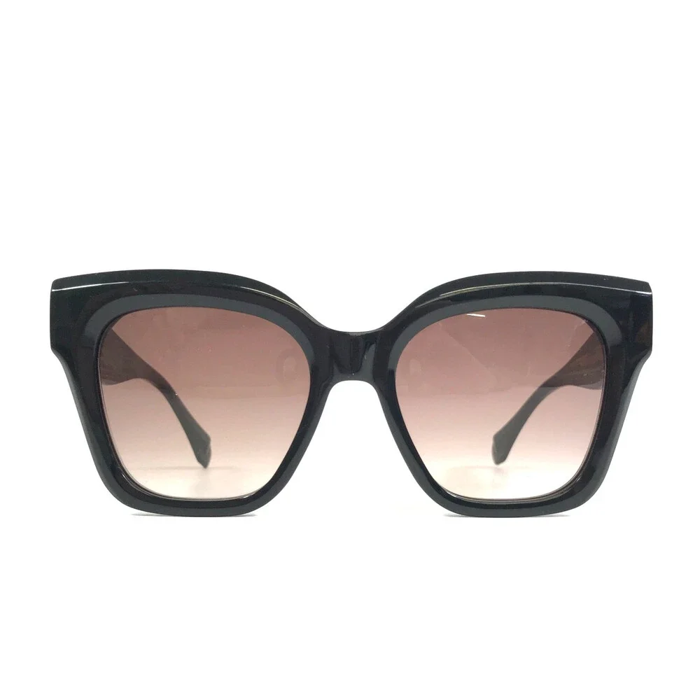 Gigi Studios Sunglasses ALTEA 6789/1 Shiny Black Frames with Red Gradient Lenses
